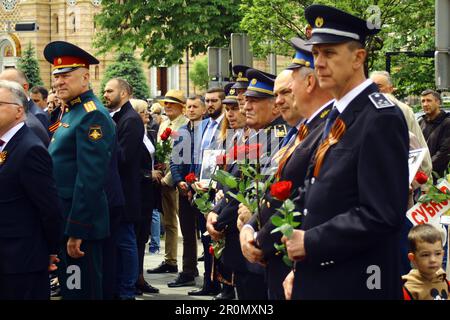 Banja Luka, Bosnien und Herzegowina, 9. Mai 2023 – unsterblicher regimentsmarsch in Banja Luka, Bosnien und Herzegowina. Mladen Dragojlovic/Alamy Live News Stockfoto