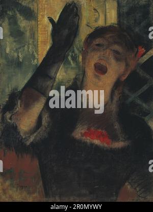 Café Singer Datum: 1879 Künstler: Edgar Degas Französisch, 1834-1917 Stockfoto