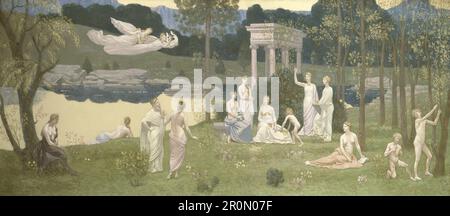 The Sacred Grove, Beloved of the Arts and the Muses Datum: 1884/89 Künstler: Pierre Puvis de Chavannes French, 1824-1898 Stockfoto