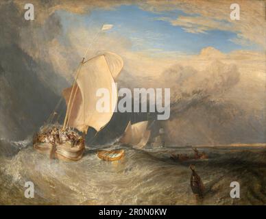 Fischerboote mit Hucksters, die um Fisch handeln Datum: 1837/38 Künstler: Joseph Mallord William Turner English, 1775-1851 Stockfoto