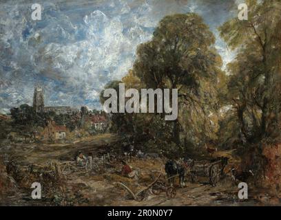 Stoke-by-Nayland Datum: 1836 Künstler: John Constable Englisch, 1776-1837 Stockfoto