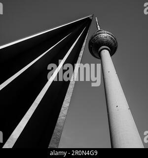 Fernsehmast Alexander Platz, ehemaliger Ostberlin Stockfoto