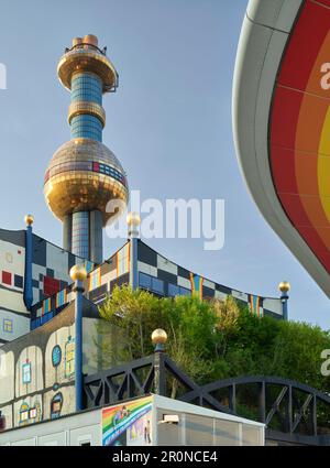 Fernwärme Spittelau, 9. Bezirk Alsergrund, Wien, Österreich Stockfoto