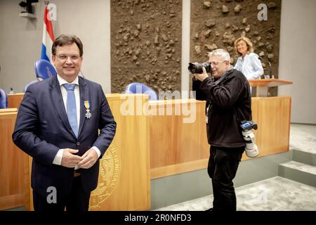 DEN HAAG - CDA-Abgeordneter Jaco Geurts während des Abschieds im Repräsentantenhaus. Nach der Abreise von Mulder und Geurts steht der Schalter an fünf vorläufigen, abfliegenden CDA-Missionen. ANP ROBIN VAN LONKHUIJSEN niederlande raus - belgien raus Stockfoto