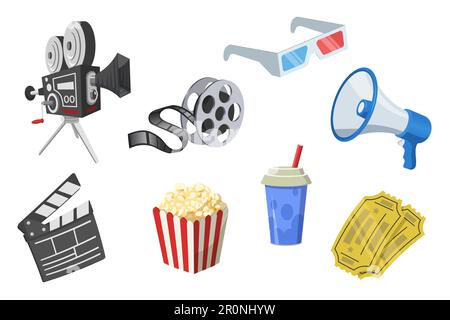 Filmelemente eingestellt Stock Vektor