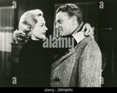 Schauspielerin Virginia Mayo und Schauspieler James Cagney im Film White Heat, USA 1949 Stockfoto