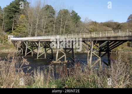 Die Lancaster Canal Tramroad Bridge überquert den Ribble in Preston Lancashire England Stockfoto