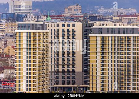 Neue Wohnungsbauten Apartments in Belgrad Waterfront Construction Stockfoto