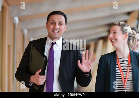 Edinburgh Scotland, Vereinigtes Königreich, 09. Mai 2023. Anas Sarwar im schottischen Parlament. Live-Nachrichten von sst/alamy Stockfoto