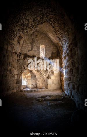 Das Innere der Burg in Jordanien Stockfoto