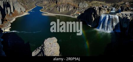 Die Wasserfälle der Shoshone Falls am Snake River in Idaho Stockfoto