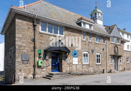 Die Fischermission, das Schiffsinstitut, North Pier, Newlyn, Penzance, Cornwall, England, Großbritannien. Stockfoto