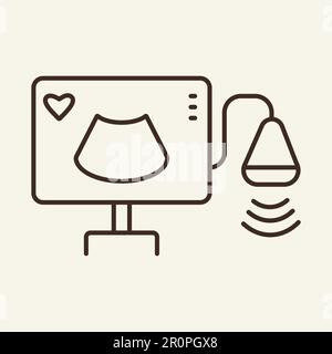 Symbol für Ultraschalllinie Stock Vektor