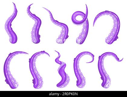 Lila Tentakel Set Stock Vektor