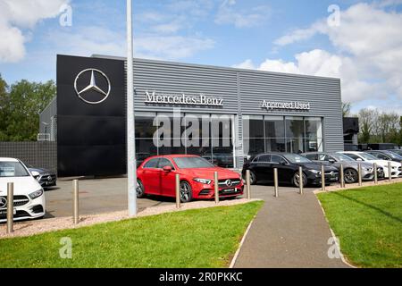 belfast mercedes benz nutzte den zugelassenen Händler Belfast, Nordirland, großbritannien Stockfoto