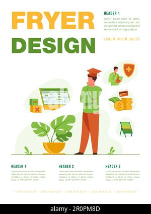 Studiengang für männliche Studentinnen im College Stock Vektor