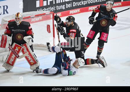 München, Deutschland. 09. Mai 2023. Deutschland (GER)-USA nationale Eishockeymannschaft, Länderspiel am 9. Mai 2023 in München testen? Kredit: dpa/Alamy Live News Stockfoto