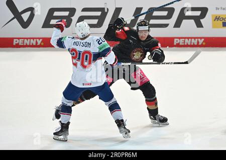 München, Deutschland. 09. Mai 2023. Deutschland (GER)-USA nationale Eishockeymannschaft, Länderspiel am 9. Mai 2023 in München testen? Kredit: dpa/Alamy Live News Stockfoto