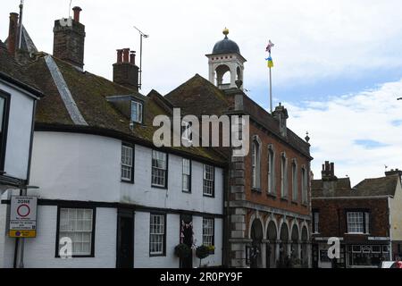 Market Street und Rye Town Hall Stockfoto