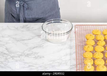 Zitronenkeks mit weißer Schokolade Stockfoto