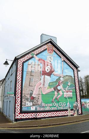 Wandbild bei Cushendall in County Antrim Stockfoto