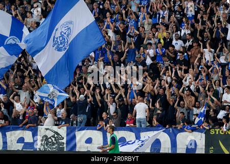 Empoli, Italien. 08. Mai 2023. Fans des Empoli FC beim Spiel der Serie A zwischen Empoli und US Salernitana 1919 am 8. Mai 2023 im Stadio Carlo Castellani, Empoli, Italien. Kredit: Giuseppe Maffia/Alamy Live News Stockfoto