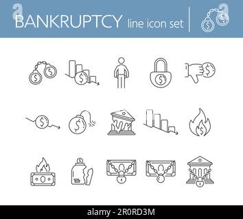 Konkurssymbole Stock Vektor