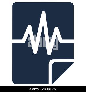 Flachvektorsymbol für Sprachauthentifizierung. Audioaufnahme. Schallwellen. Multimediaproduktion Stock Vektor