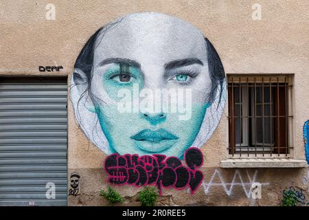 Straßenkunst in der französischen Stadt Sète im Süden Frankreichs Stockfoto