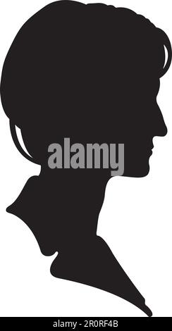 Lady Diana, Kopfsilhouette, Großbritannien, Vektordarstellung Stock Vektor