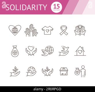 Solidaritätssymbole Stock Vektor