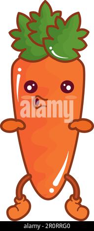 Isolierter süßer Karotten-Gemüsevektor Stock Vektor