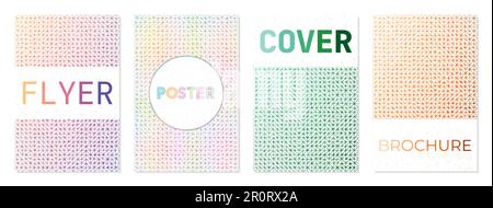 Sammlung geometrischer Abdeckungen. Kann als Cover, Banner, Flyer, Poster, Visitenkarte, Broschüre. Künstlerische geometrische Hintergrundsammlung. Stock Vektor