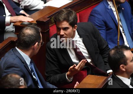 Paris, Frankreich. 09. Mai 2023. Während der Befragungen an die Regierung auf der Nationalversammlung in Paris, Frankreich am 9. Mai 2023. (Foto: Lionel Urman/Sipa USA) Guthaben: SIPA USA/Alamy Live News Stockfoto