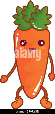 Isolierter süßer Karotten-Gemüsevektor Stock Vektor