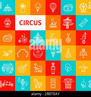 Zirkuslinien-Symbole Stock Vektor