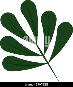 Isolierter farbiger natürlicher Blattsymbol Vektor Stock Vektor