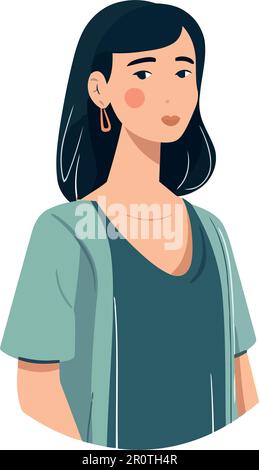 Junge Erwachsene Modemodel lächelnd Stock Vektor