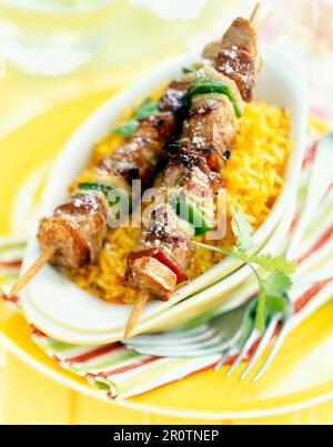 Geflügelkebabs Stockfoto