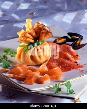 Lachs Meeresfrüchte Lachs Farm Stockfoto