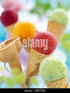 Eiscreme-Kegel Stockfoto