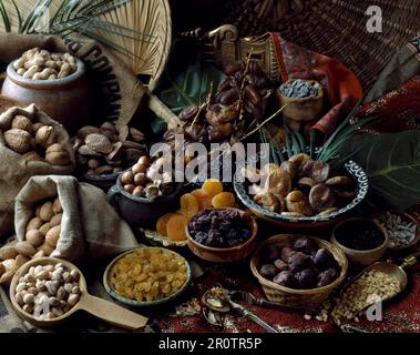 Auswahl an getrockneten Früchten Stockfoto