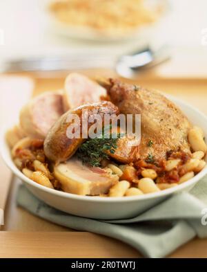 "Cassoulet" Gartenbohnen Bohneneintopf Stockfoto