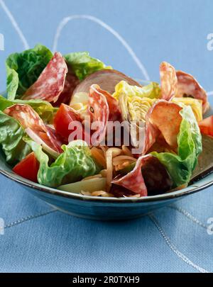 Gekochter Fleischsalat Stockfoto