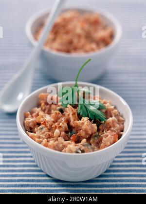 Lachs-rillettes Stockfoto