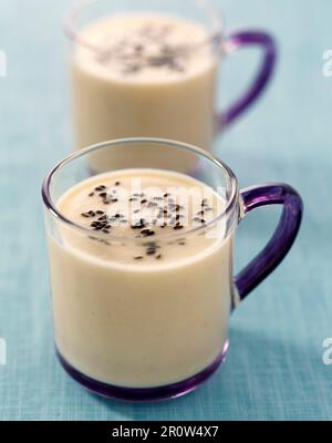 Blumenkohl Vichyssoise mit Honig Stockfoto