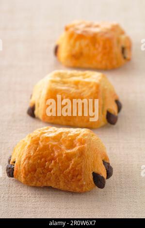 Mini Pains au Chocolat Stockfoto