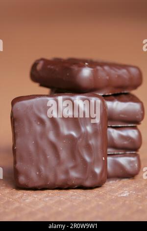 Toffee und Schokoladenkästchen Stockfoto