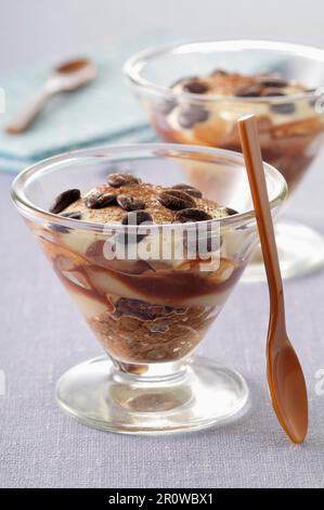 Belle Hélène tiramisu Stockfoto