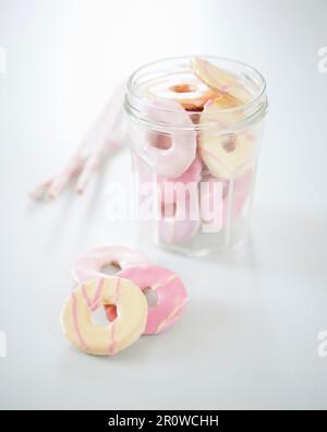 Donut-Stil cookies Stockfoto